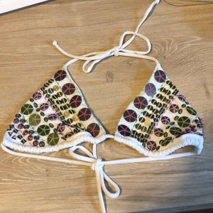 Embroidered Bikini Top